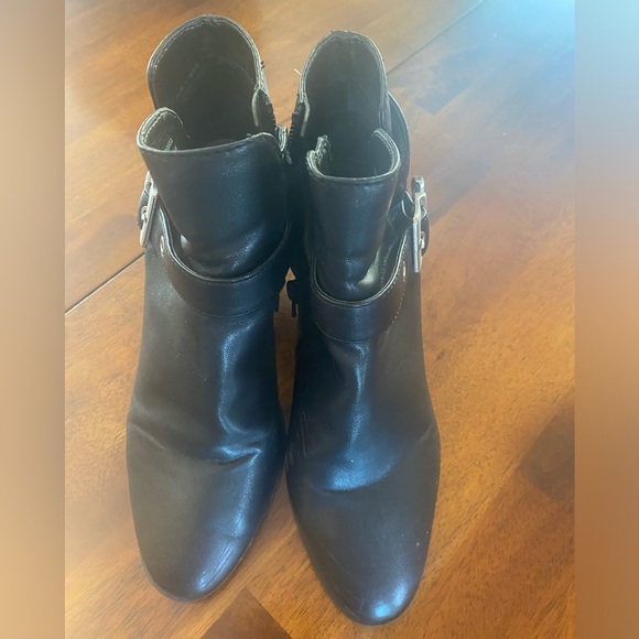 Black Ankle Boots with Buckle - Picture 2 of 4